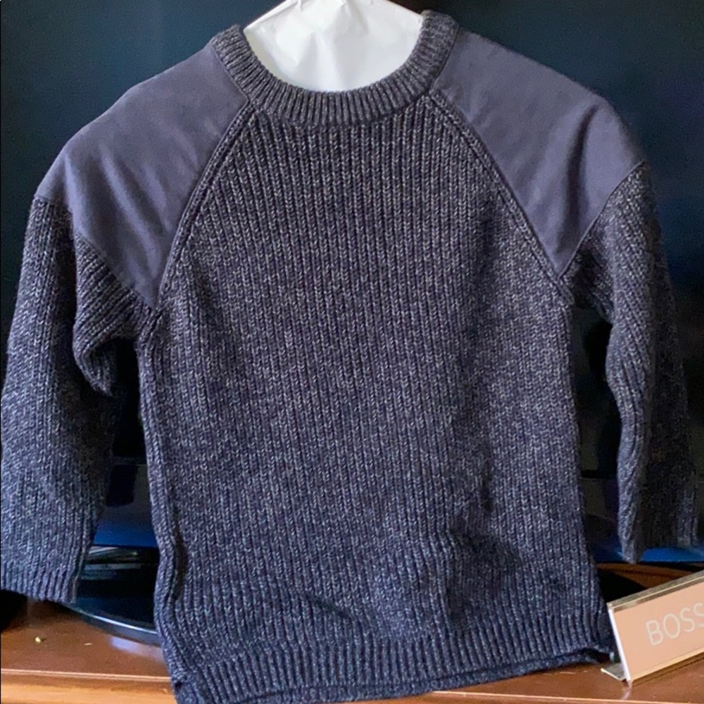 Dark blue knit jacket